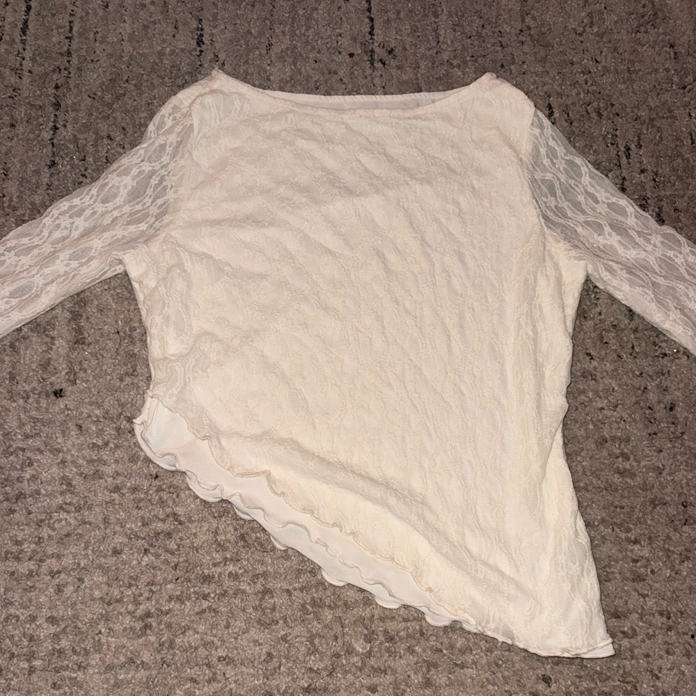 White dainty lace top